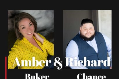 Photo of podcast guests Amber Buker and Richard Chance